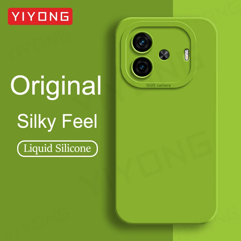 Silky Feel Liquid Silicone Soft Phone Case in Elegant Black