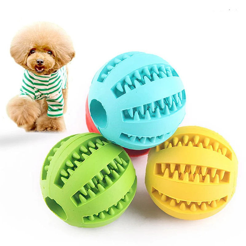 5/6/7cm Silicone Pet Dog Toy Ball Interactive resistant Chew Toy for Small Dogs Tooth Cleaning Elasticity Ball Watermelon Ball 2