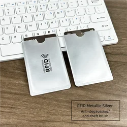 RFID & NFC Protection Card Sleeves - Premium Anti - Skimming Waterproof Shields (Rfid Silver)