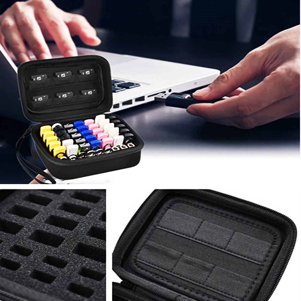 USB Flash Drive Case SD Card Thumb Drive Holder Organizer Dustproof USB Storage Case Storage Case Holder for USB Flash Drive Pen