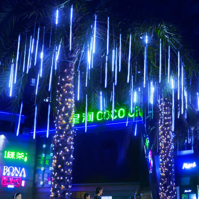 

LED Meteor Shower Rain Lights Holiday String Light Waterproof Outdoor Led Street Garland Fairy Garden Christmas Decoration Xmas