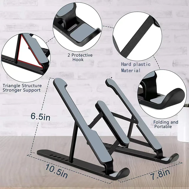 Foldable Laptop Stand Portable Notebook Support Base Holder Adjustable Riser Txias Bracket rau Laptop & Tablet Accessories 2