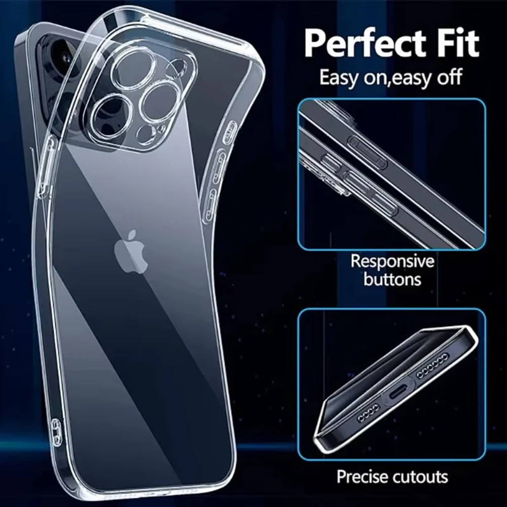 Ultra Thin Transparent Silicone Bumper Phone Case