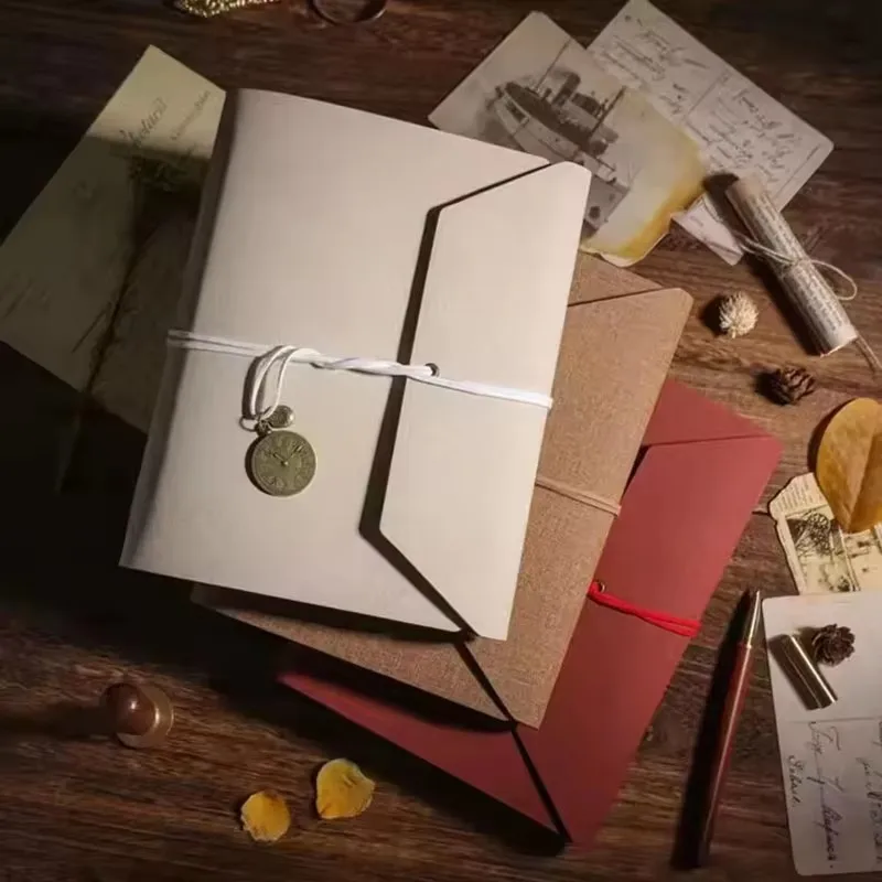 Leather-Cover Scrapbook & Photo Album with Writable Pages - Large Capacity for Stickers, Photocards, and Travel Memories