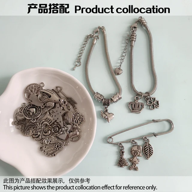 10pc Tree Dangle Hang Pendant Double Side Metal Charms European Beads For  Chain Bracelet DIY Keychain Fashion Jewelry - AliExpress