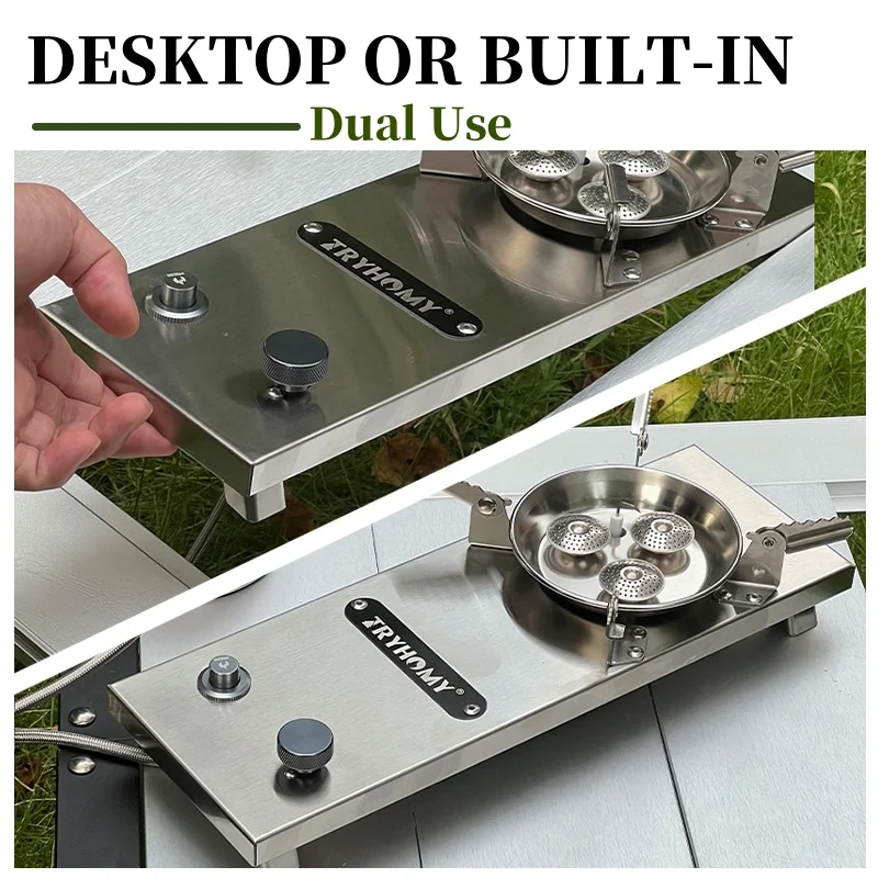 IGT-ハーフユニットガスストーブ,高出力,ステンレス鋼,バーナー