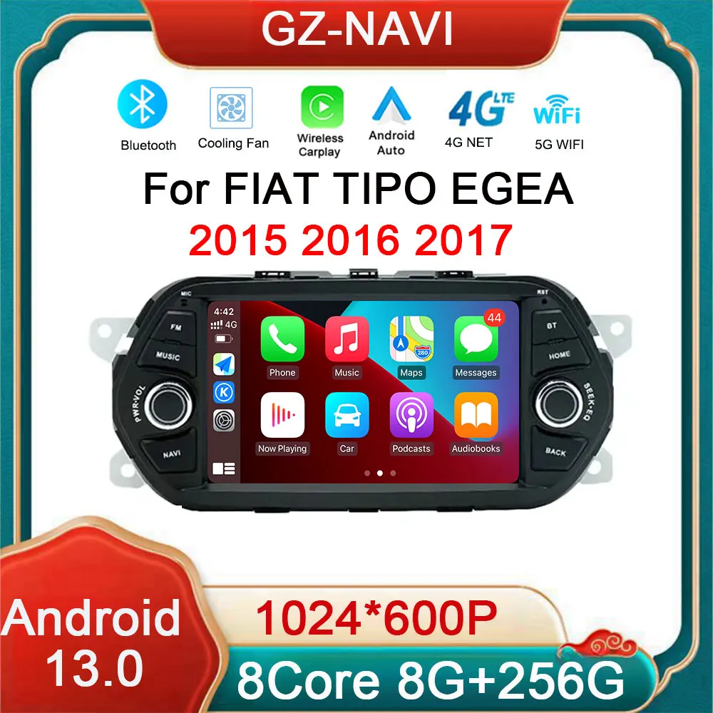 

7 Inch Android 13 For FIAT TIPO EGEA 2015 2016 2017 Car Radio Multimedia Player Screen Carplay Autoradio Navigation GPS Stereo