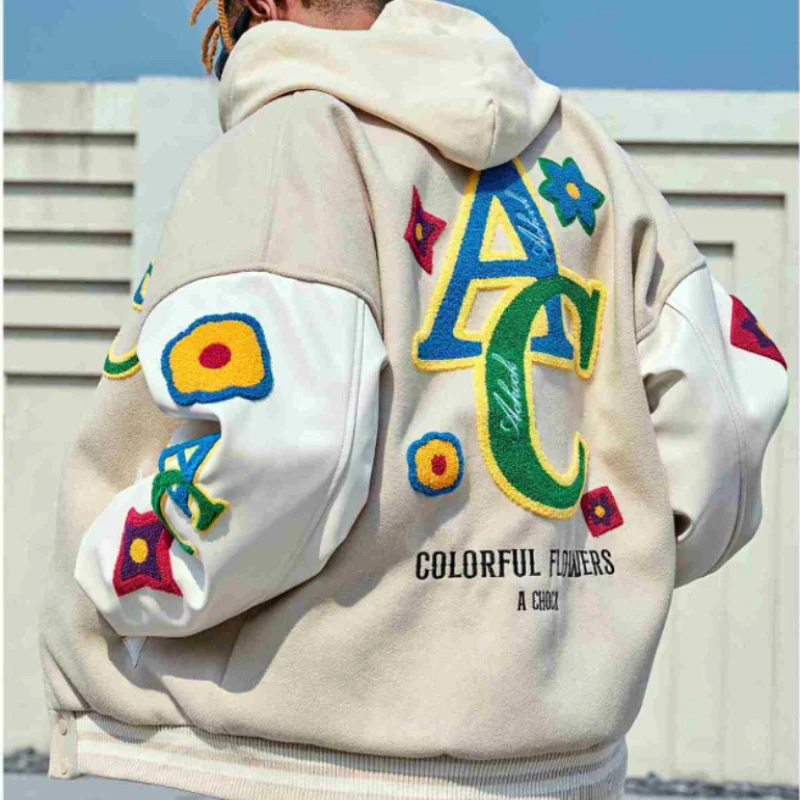 

Женская бейсбольная униформа в стиле ретро, Корейская Свободная куртка в стиле преппи с вышивкой и полотенцем, уличная одежда в стиле Харадзюку, весна-осень