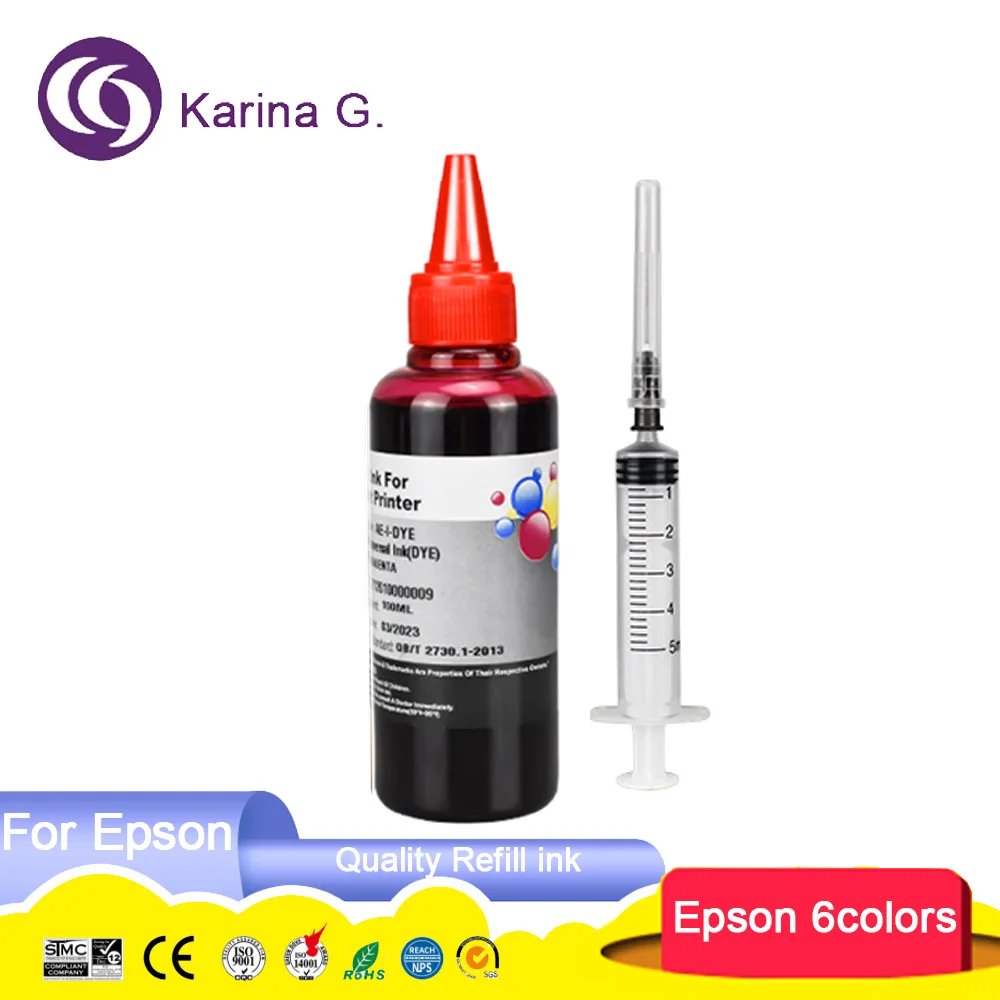 6Color/100ML 312XL 378XL T0851 T0821 T0791 81N Refill Dye Ink for Expression Ph