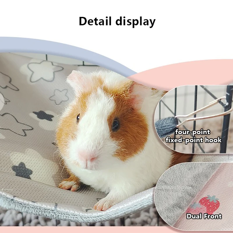 Pet Hammock Hamster Hammock Honey Bag Glider Insulation Double Sided Hammocks Small Animals Hanging Squirrel Sleeping Bag Pet Supplies
