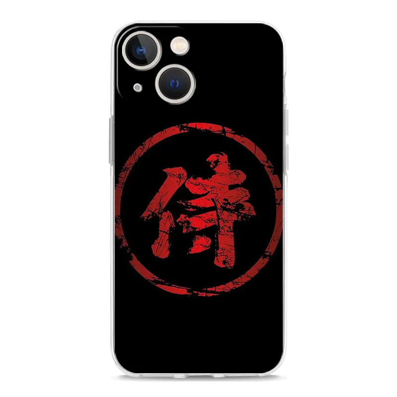 Japanese Bushido Samurai Clear Phone Case with Lens Protector