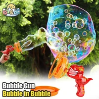 Soap Bubble Gun Dinosaur Electric Blowing Tuba Bubbles Machine Automatic Blower Toys Outdoor Games Party Toy For Kids Boys Gifts