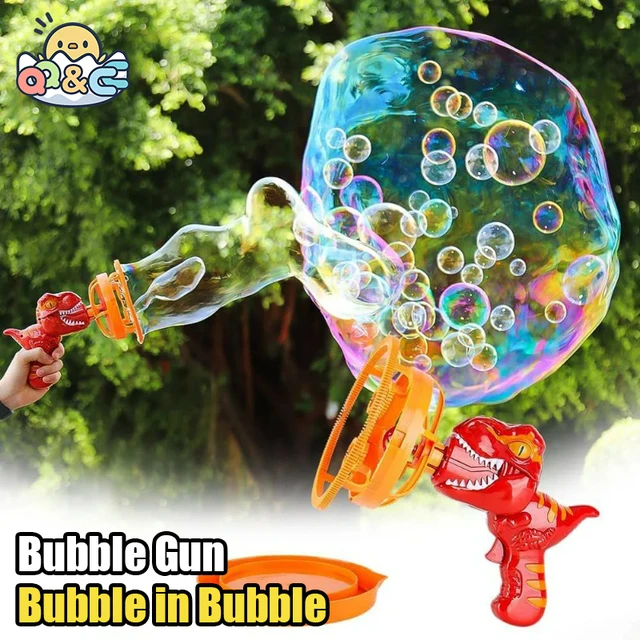 Soap Bubble Gun Dinosaur Electric Blowing Tuba Bubbles Machine Automatic Blower Toys Outdoor Games Party Toy For Kids Boys Gifts