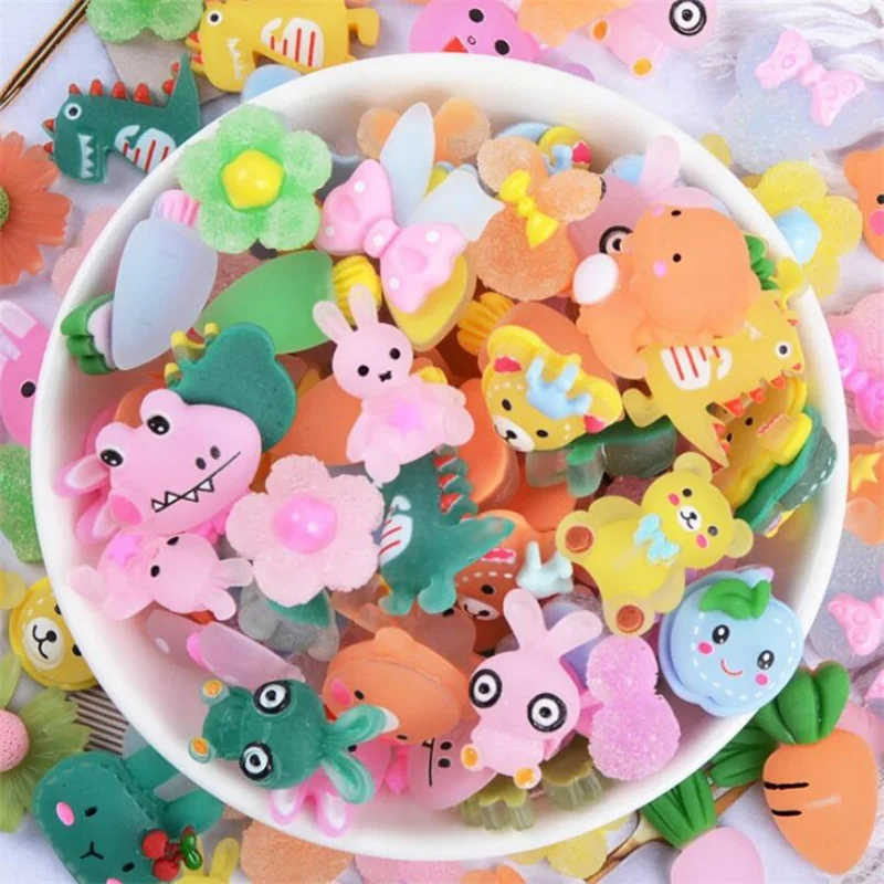 20 stücke Schleim Harz gefälschte Süßigkeiten Charms Kawaii niedlichen Set Flatback Perle für DIY Handwerk Haars pange Telefon Fall Scrap booking machen Versorgung – Detail 6