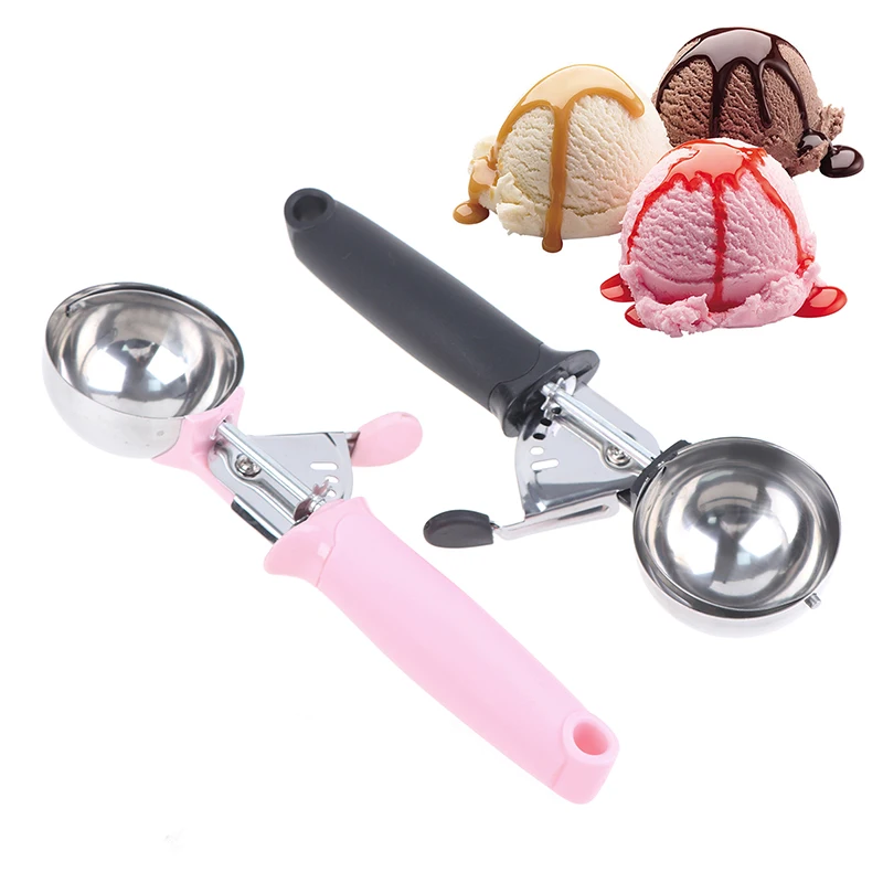 Ice Cream Scoop Ice Cream Scoop Stainless Steel Spoon Metal cream Cookie Baller Ball Maker Melon Fruit Kitchen Tools