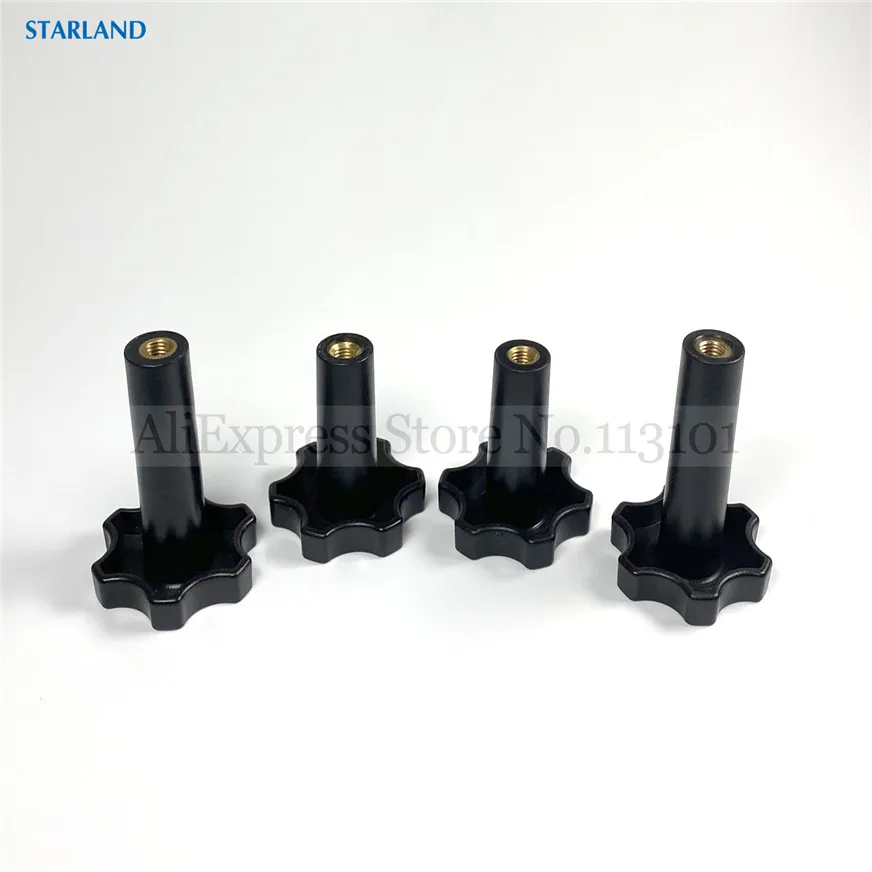 Four Black Tight Nuts Plastic Screw Nut New Fitting Parts For Soft Ice Cream Machine Accessories 2 Short 2 Long M8 M10 Optional 6