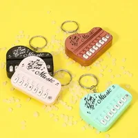 1 Pcs Creative Mini Electronic Piano Keychain Pendant Luminous Music Toy Small Gift 2