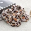 ToddlerGirl Slippers Boy Cartoon Leopard Plush Warm Shoe Kid Winter House Shoes Soft Rubber Sole Home Indoor Footwear Baby Items
