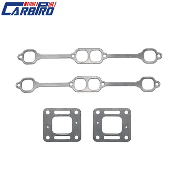Fits For Mercruiser 5.0 mpi 5.7 350 mag riser block v8 elbow kit Gasket Manifold