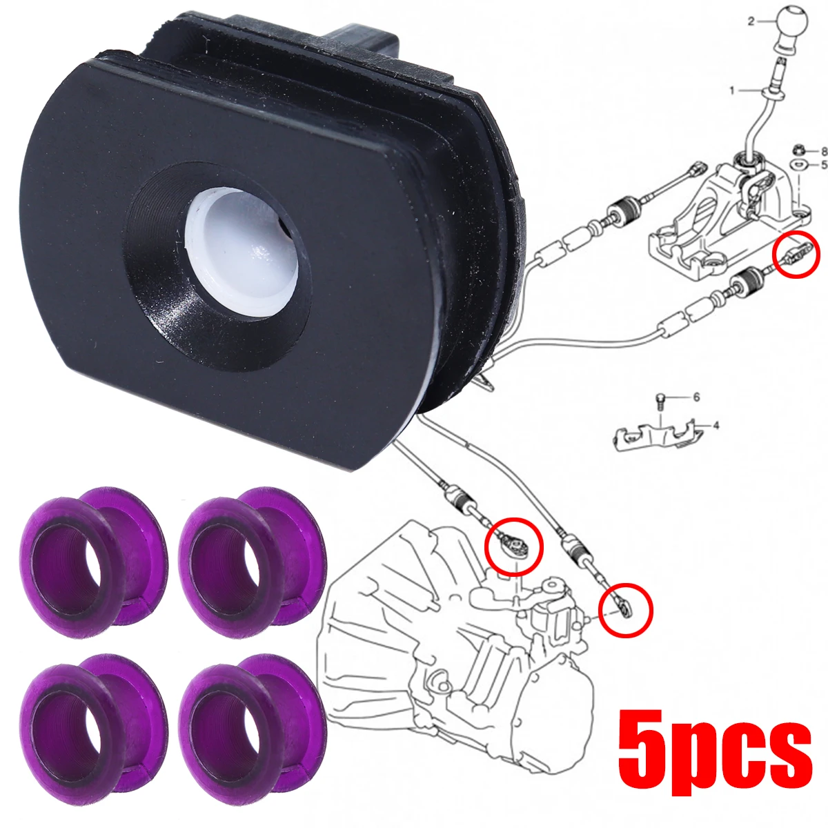 5Pcs For Suzuki SX4 Gear Shifter Linkage Cable Bushing Clips End