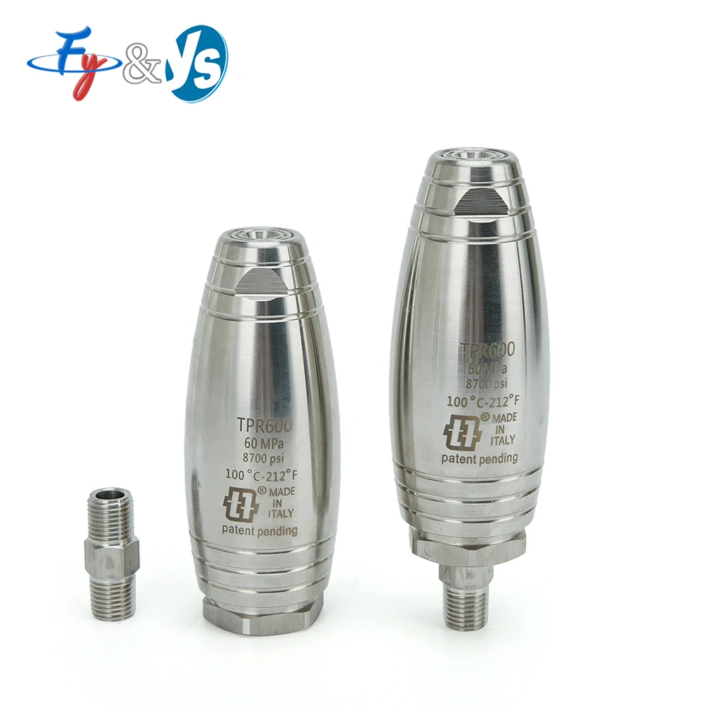 High-pressure Full Stainless Steel Rotating Nozzle 500/600 bar Turbo Tungsten Carbide 1/4 BSP Quick Connection 8700 PSI,60Mpa