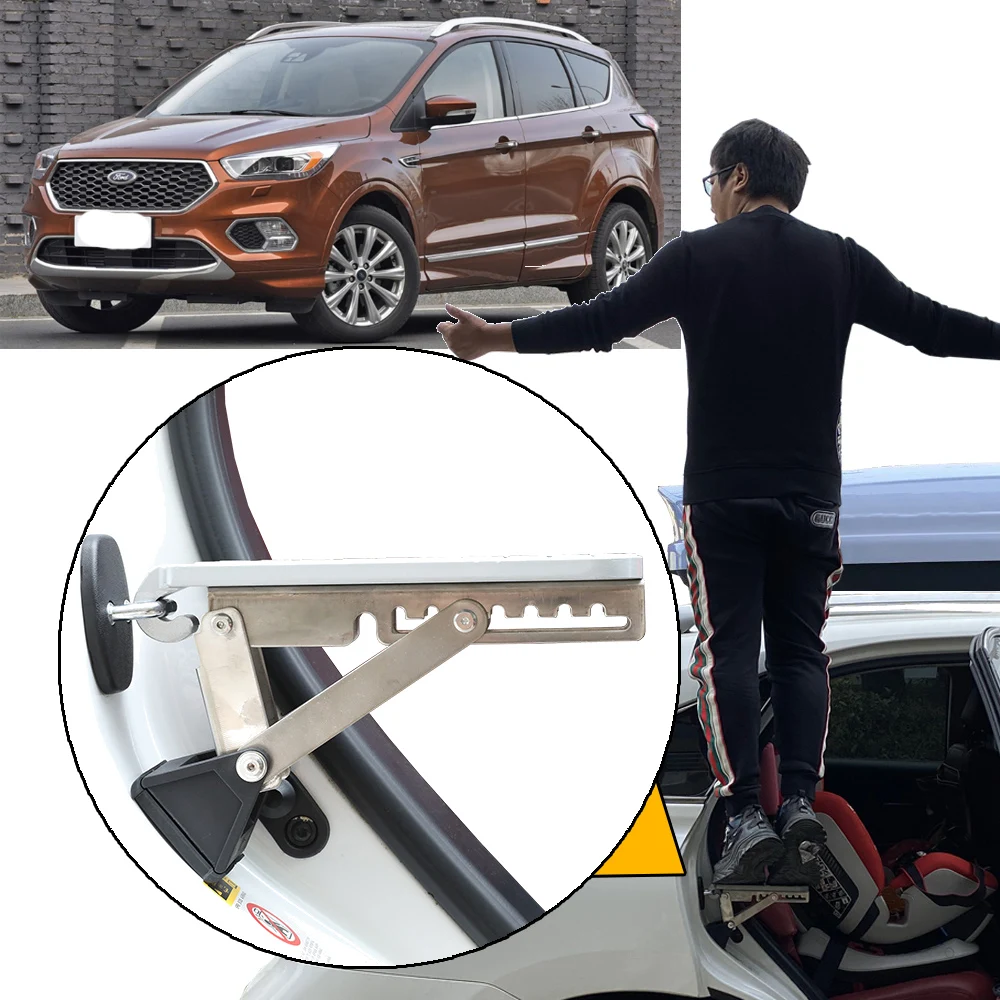 

Universal Fit Car Door Step, Foldable Roof Rack Door Step Up on Door Latch,Access to For Ford Kuga/Escape 2010-2025