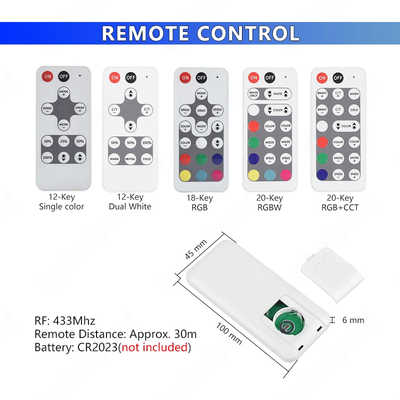 ̴ LED Ʈѷ RF   DC 12V 24V , 1-5 Ch   CCT RGB RGBW RGBWC 5050 2835 COB ÷ 