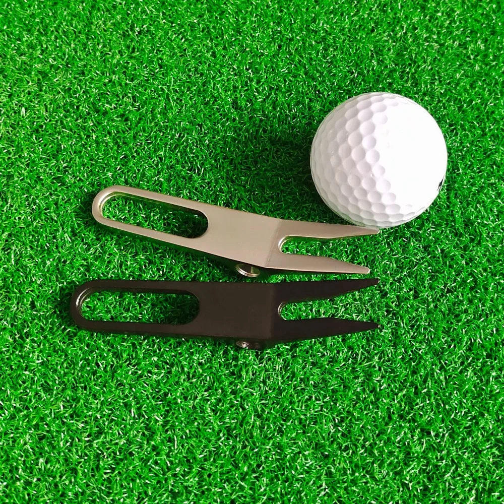 

Zinc Alloy Golf Divot Repair Tool Golf Ball Marker Ergonomic Groove Clean Golf Green Fork Sturdy Anti-scratch Golf Repair