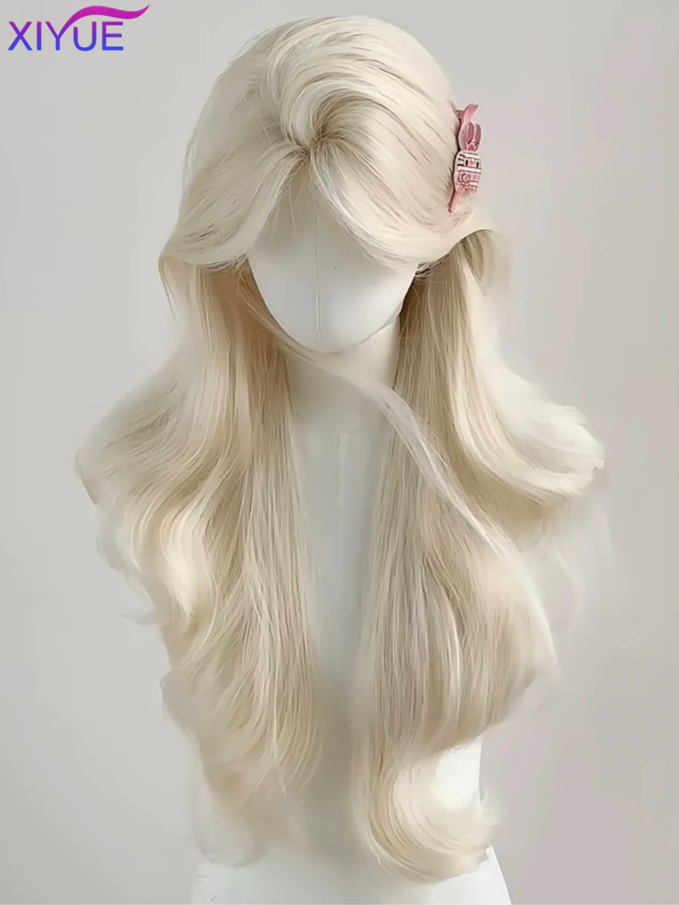Synthetic Long Straight Lolita Wig with Bang Pink Blonde Blue Green Cosplay Party Halloween Christmas Wavy Curly Wig