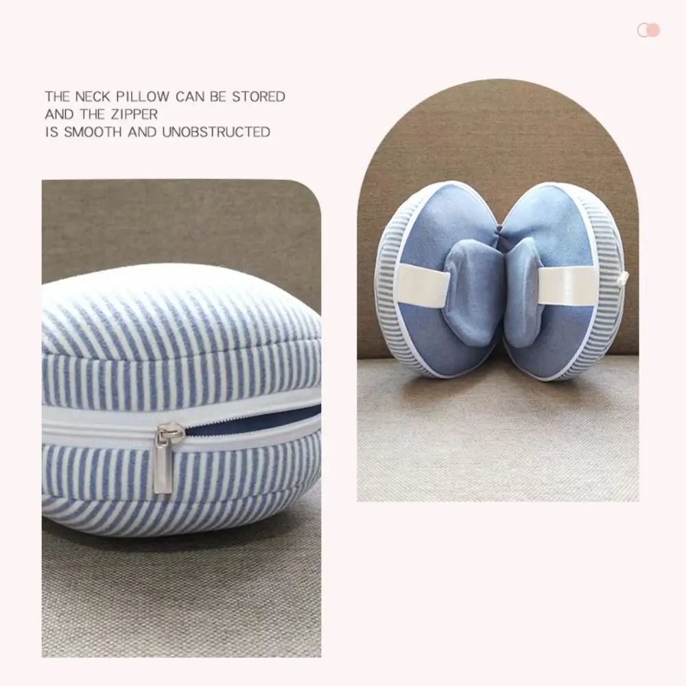 Portable Polyester 2 in 1 Neck Pillow Sleeping Mask Multifunctional Travel Eye Cover Flight Sleep Rest Airplane Office 5