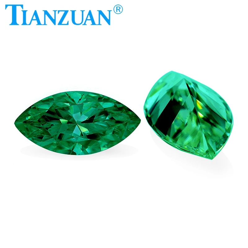 

Green Color Marquise Shape Diamond Cut Sic Material Moissanites Loose Gem Stone for Jewelry Making