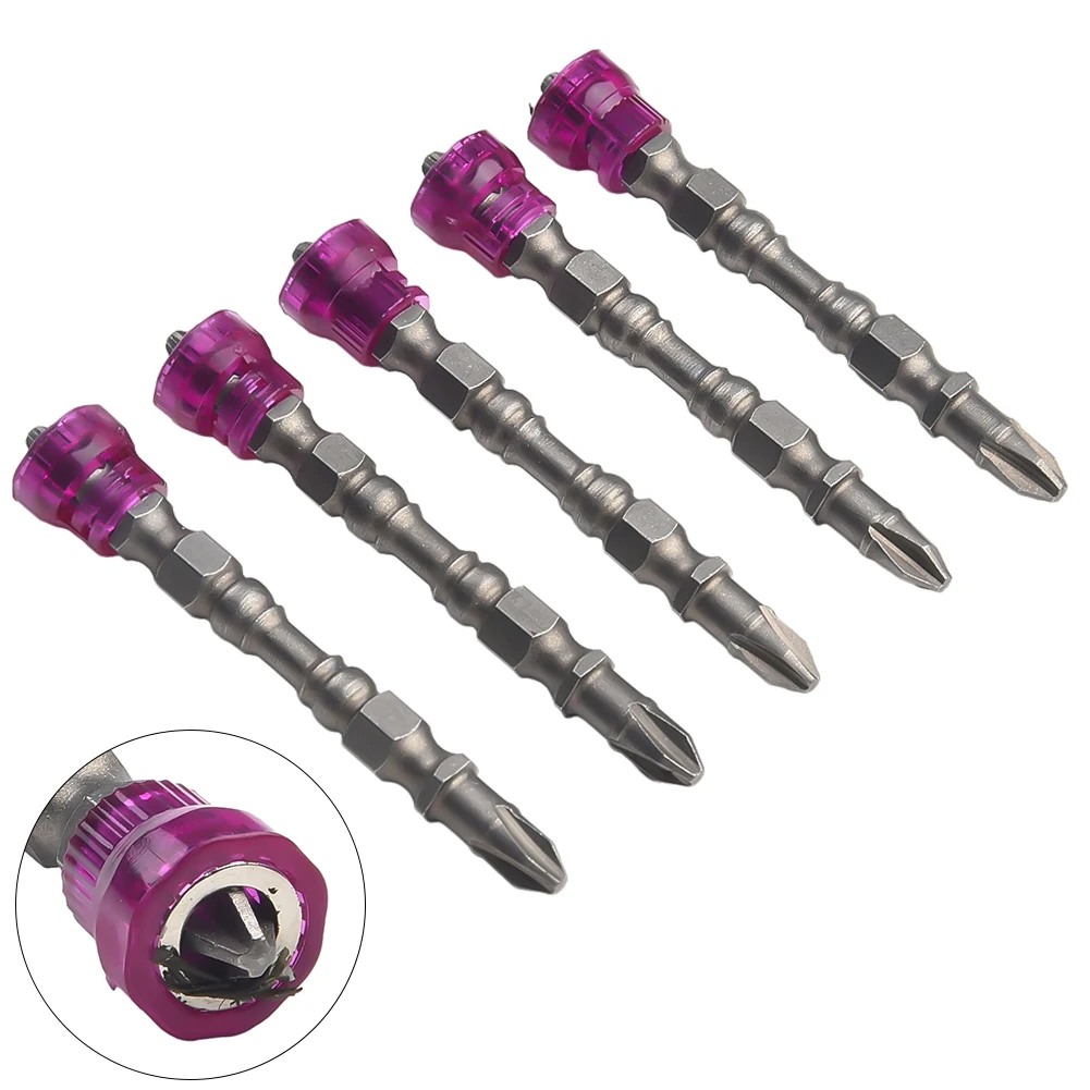

Reliable PH2 Double head Cross Screwdriver Bits with Magnetic Rings 5pcs for Power Tools and Electric Screwdriver Assemblies
