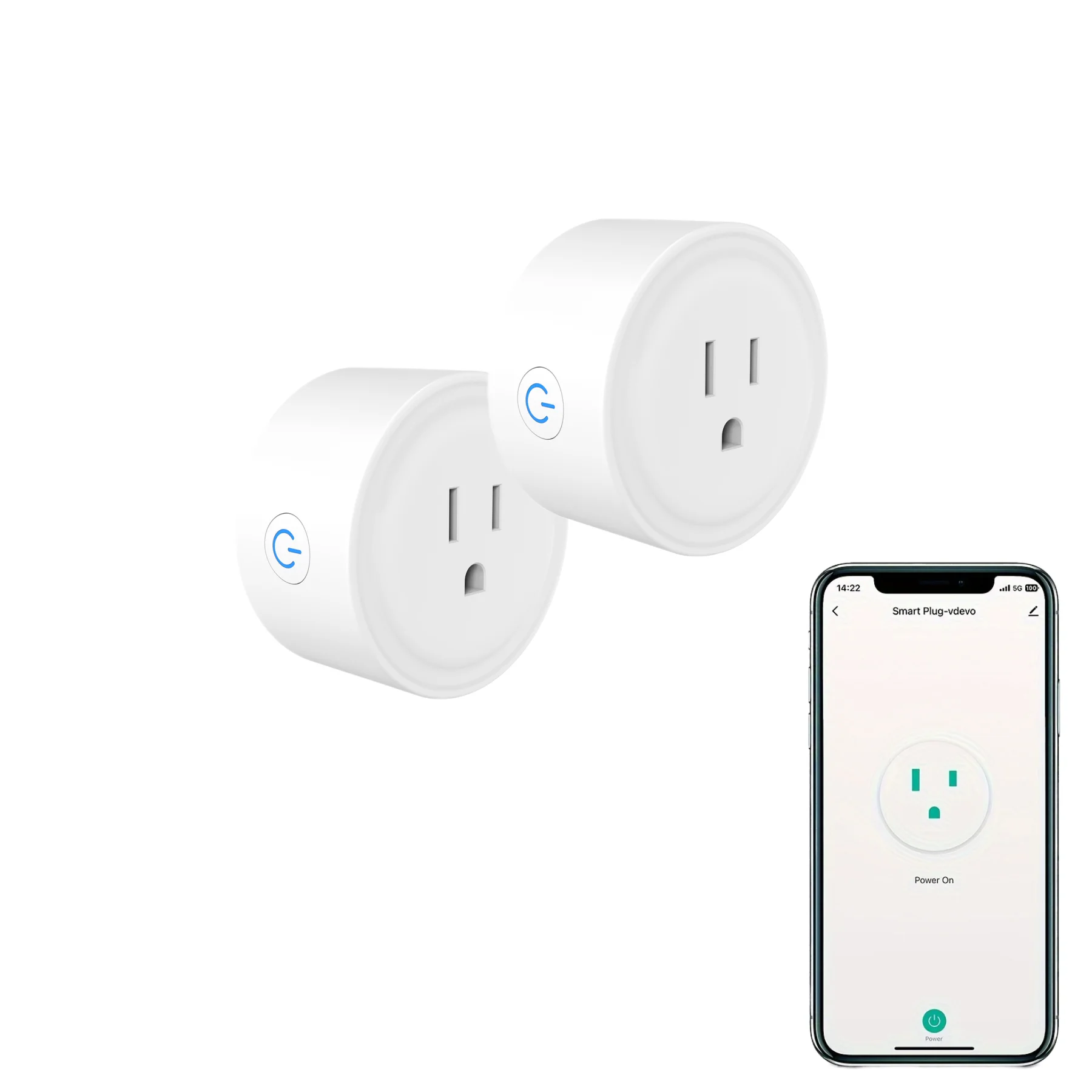 Tuya WiFi US Round 10A Smart Plug, APP Remote Voice Control, Timer Countdown Function, Works with Alexa Google Home image 7