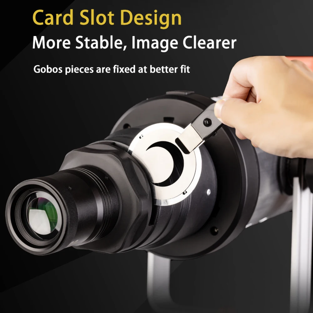 Description Picture 5 of itemBowens Mount Flash Snoot Conical Lens Video Artist Modelling Shape Photo Studio Light Kit with 80mm Lens 25 Gobos Kit
