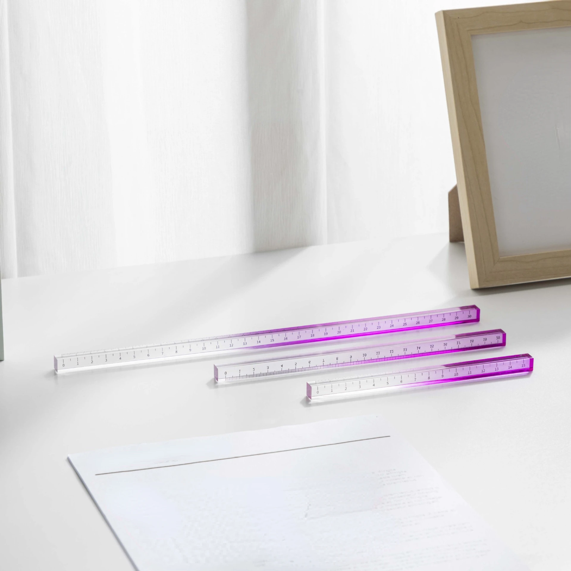 15cm Transparent Gradient Straight Ruler Rectangle Ruler Student Stationery Measuring Drawing Tools Office School Supplies