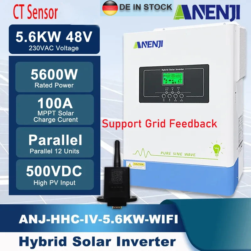 5.6kw 3kw Hybrid Solar Power Inverter 3000w Pure Sine Wave 48v