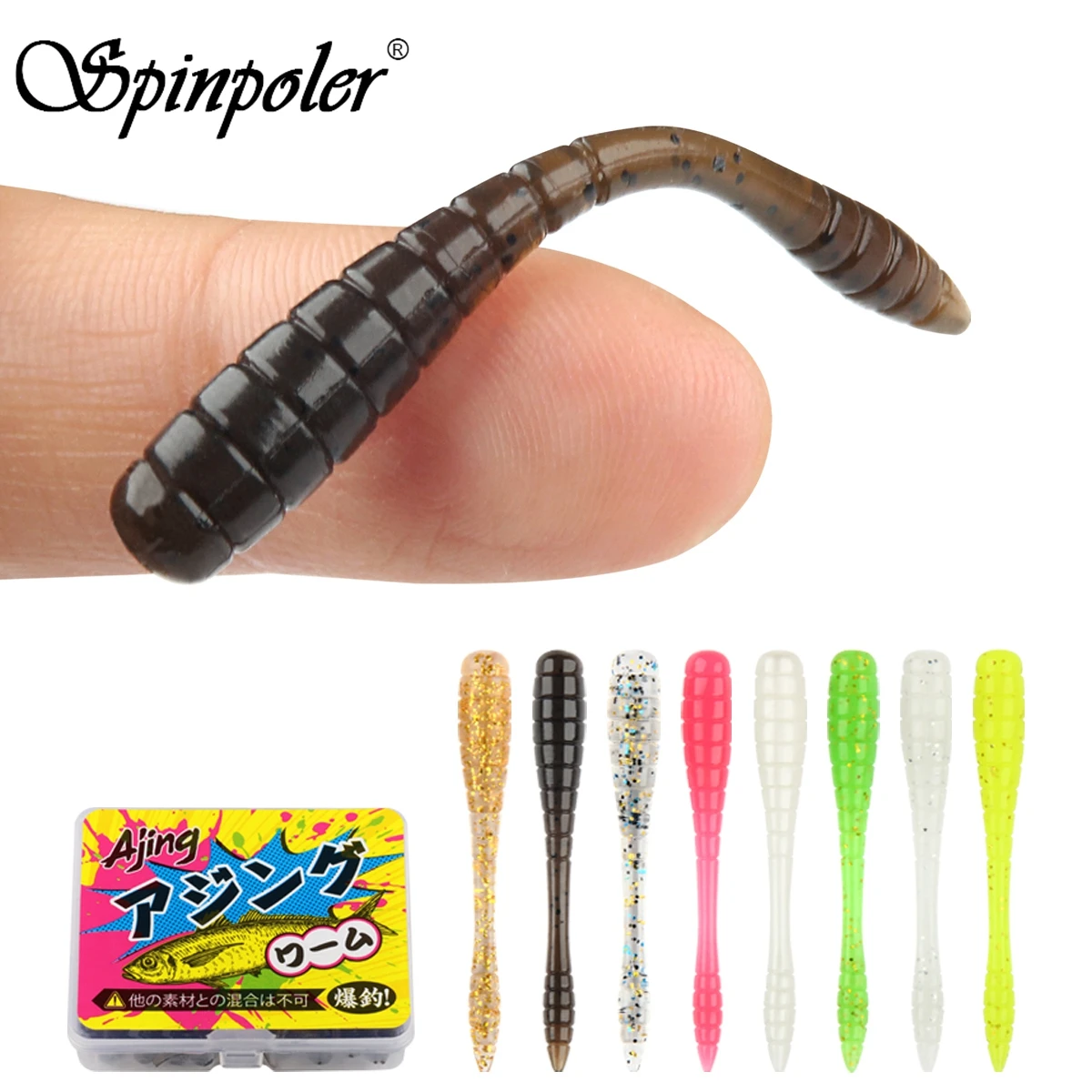 SpinpolerTPRAjingSoftLuresArtificialBaitRockSeaFishingOcean