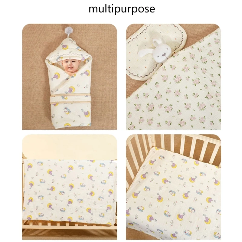 Newborns Baby Blanket Thick Warm Receiving Blankets Comfortable Swaddles Wrap Soft Breathable Quilts Bedding Stuff 066B