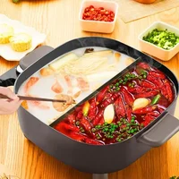 Nepal Hotpot Kookpot 5L Multifunctionele Huishoudelijke Dubbele Smaak Multifunctionele Elektrische Non-Stick Kookplaat Cookers 1