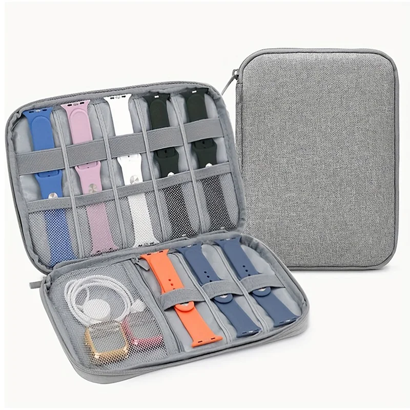 Watch Storage Box For Apple Watch Strap Case Data Cable Travel Smart Watch Wriststrap Storage Bag Box Watches Organizer