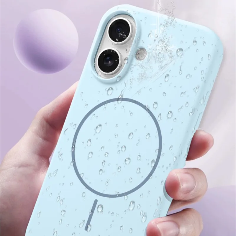 Luxury Liquid Silicone Magnetic Wireless Charging Phone Case