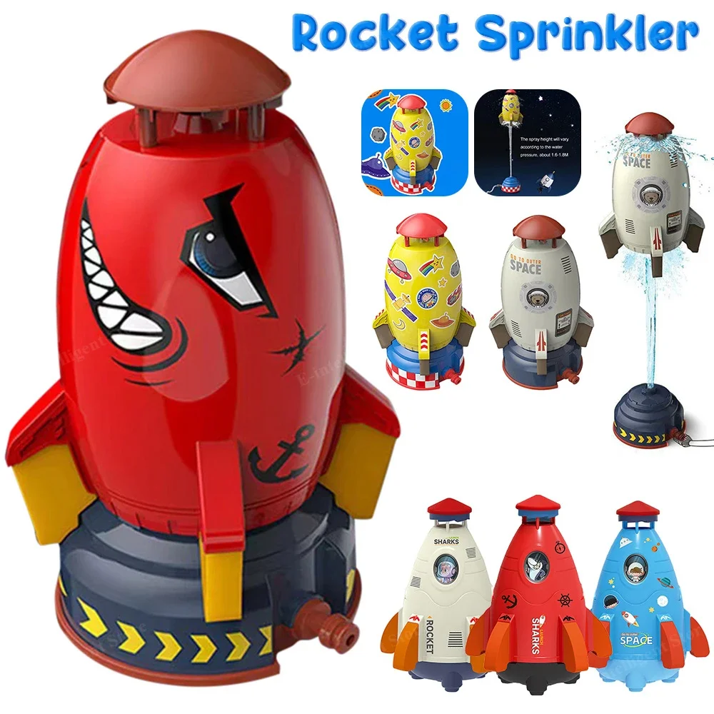 Rocket Launcher Toy Outdoor Water Sprinkler Garden Lawn Water Sprinkler Spray for Kid Summer Irrigation Rocket Toys
