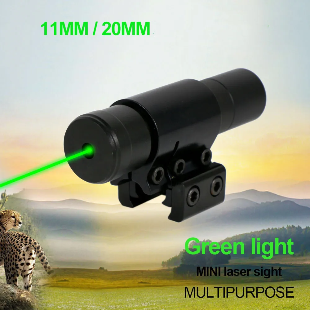 

Tactical MINI Green Laser Sight with 11mm 20mm Rail Mount for Rifle Laser Sight Hunting Collimtor