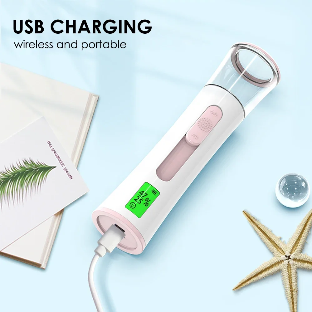 Ultrasonic Nano Facial Mister Nebulizer Cooler Mist Sprayer Cooler Face Steamer Moisturizer Steamer Humidifier Skin Care Tool