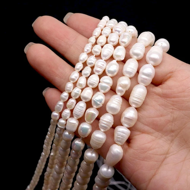 3/4/5/6/7/8/9mm Mini Small Button Pearls Real Natural Freshwater Pearl  Beads DIY for Necklace Bracelet Jewelry Wedding Gift - (Color: Purple  Pearl;