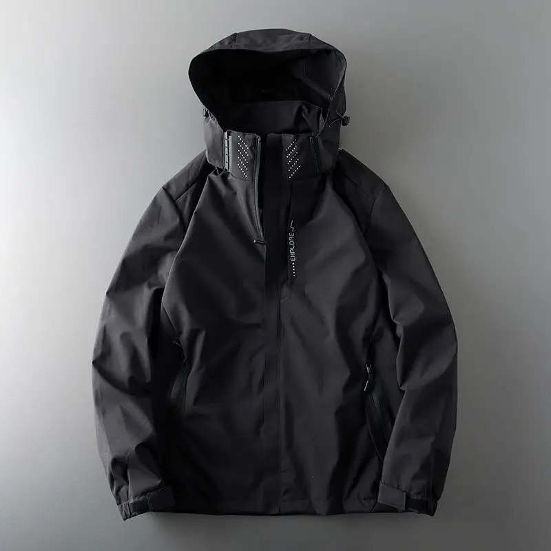 Windbreaker Men Jacket Spring Autumn Coat Hooded Windproof Trench Coat Outdoor Sportswear Zipper Athletic Outerwear Streetwear high waist ripped denim woman sexy sport mini shorts crotchless fashion athletic invisible open crotch pants outdoor sex pocket