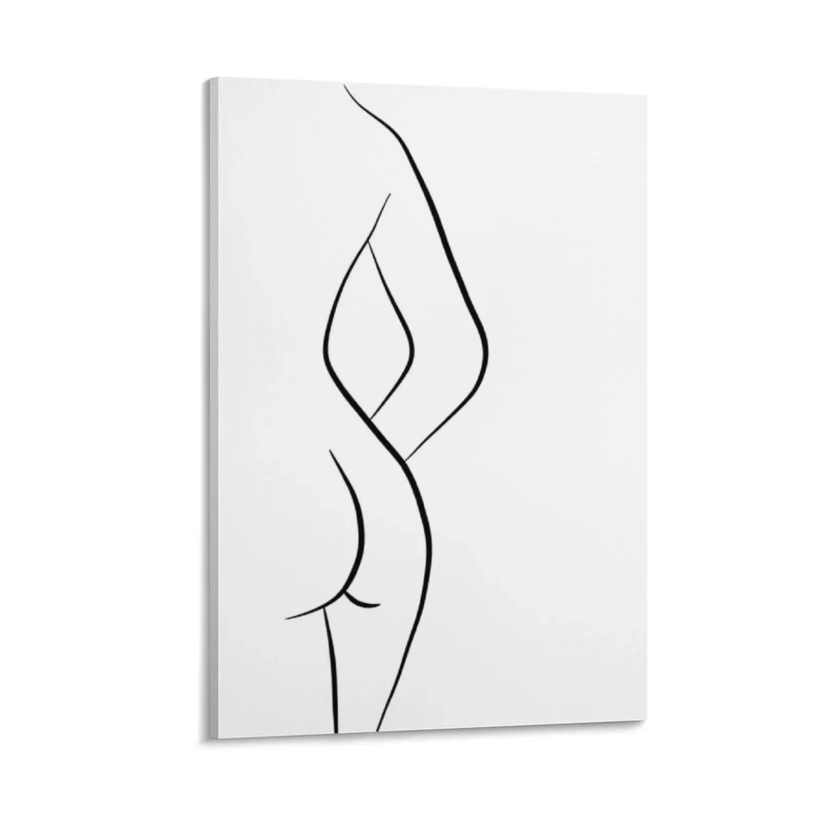 

Woman Body Silhouette Line Drawing - Hello Helena Canvas Painting room decorations for girls