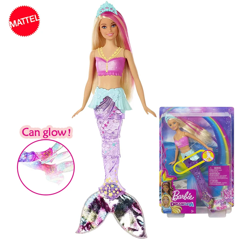 

Original Mattel Barbie Dreamtopia Doll Mermaid Girls Fairy Princess Costume Color Hair Toys for Girls Educational Props Kid Gift