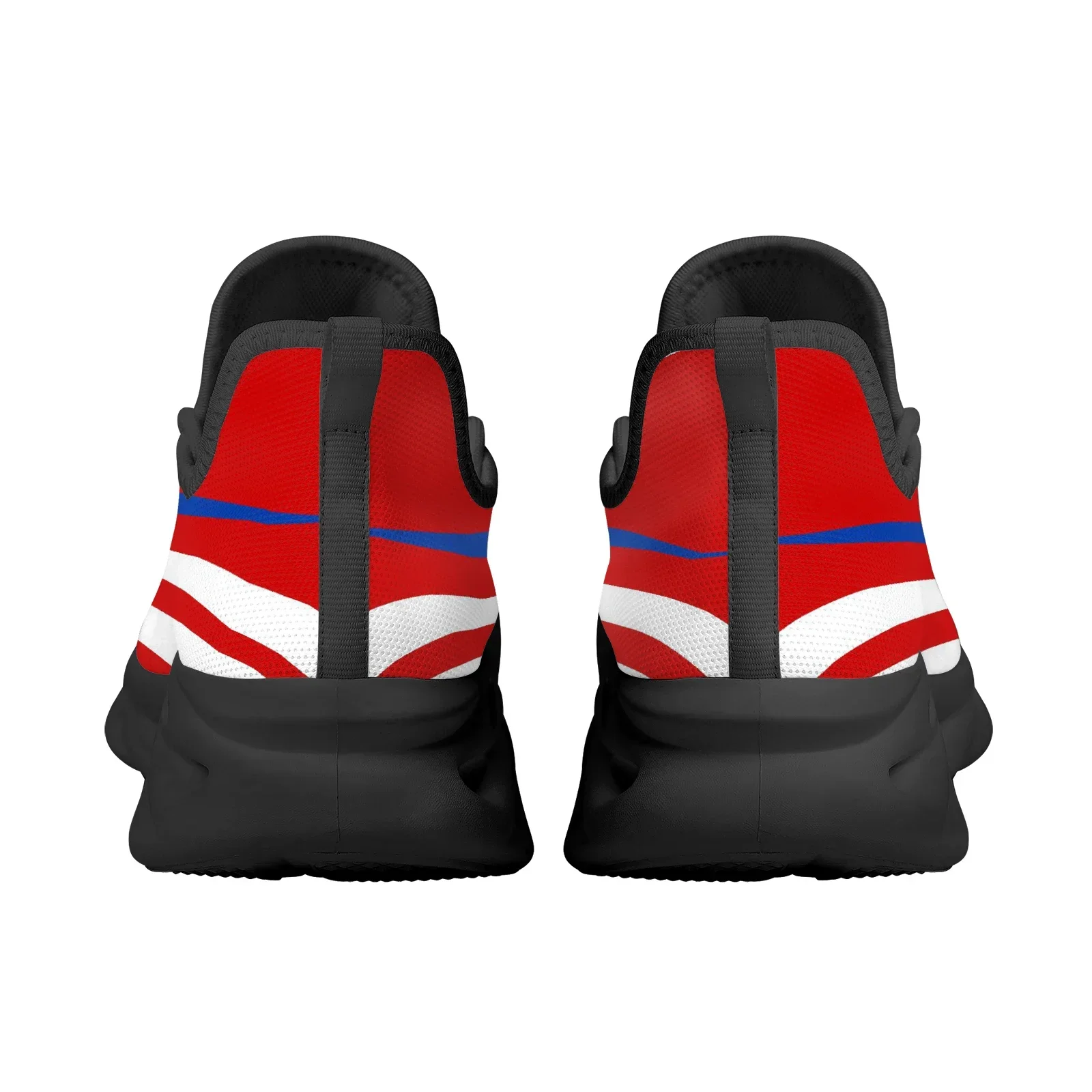 Red Russian Flag National Emblem Design Breathable Knitted Thread Outdoor Sneakers Platform Snaekers Zapatos