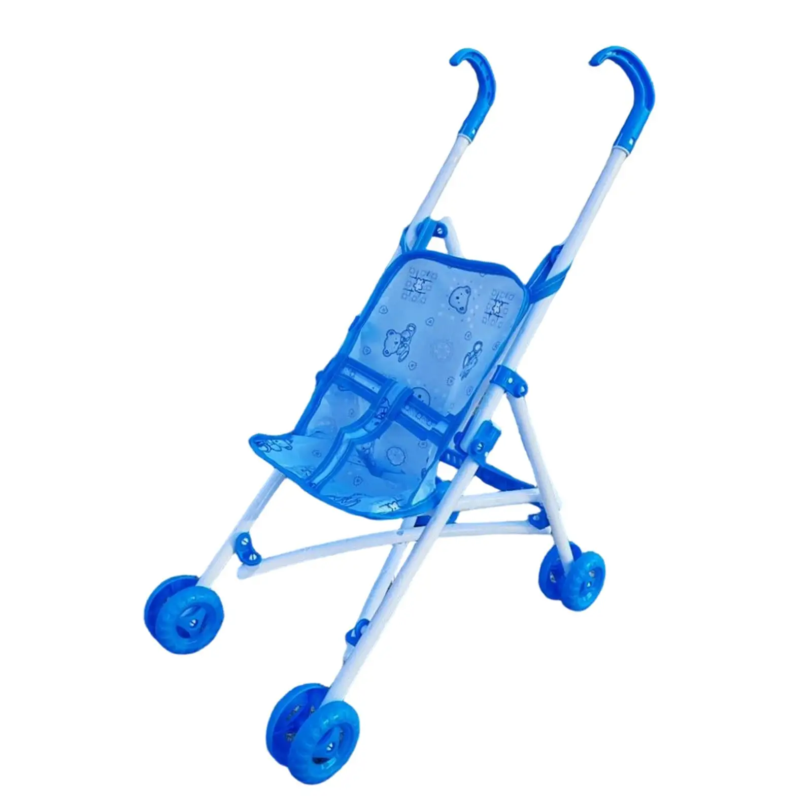 Doll Stroller Educational Toy Accessories Baby Doll Pushchair Toy Foldable Role Play Birthday Gift Party Favors for Kids